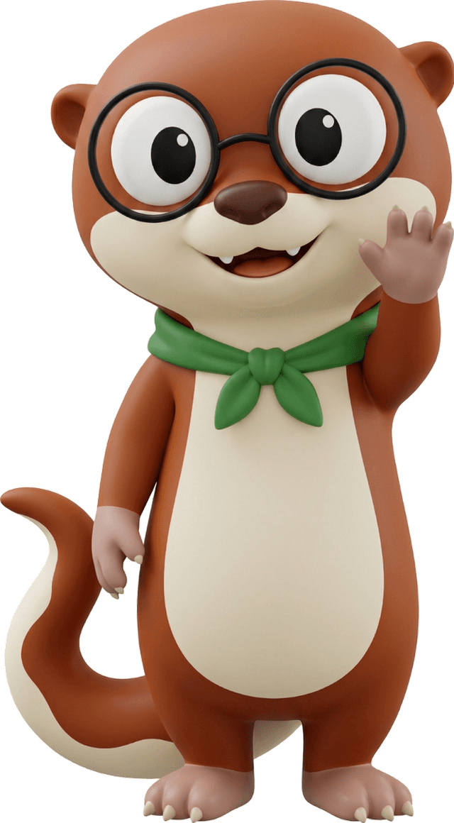 Ottertje zwaait